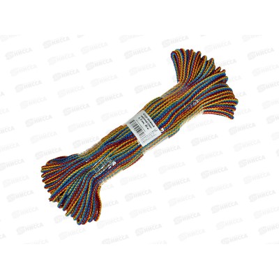 Шнур вязаный Сибшнур 6мм/50м цветной "Color"*10 Шнур вязаный Сибшнур 6мм/50м цветной "Color"*10