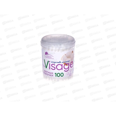 НОВЫЕ ГОРИЗОНТЫ ватные палочки &quotfor Visage&quot 100шт круг. уп. *48