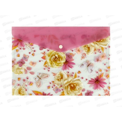Папка с кноп. MAZARI FLOWERS 33.5*23.5см 180мкм 4диз М-2524