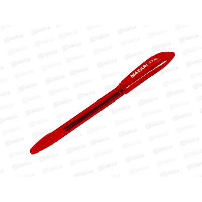Ручка мас. MAZARI Torino красная, игла 0.7мм, M-5701-72 *24/600