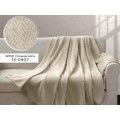 Плед Велсофт с тиснением Зигзаг 150*200 13-0907 Слоновая кость (Л)