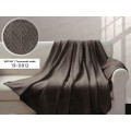 Плед Велсофт с тиснением Зигзаг 150*200 19-0812 Турецкий кофе (Л)