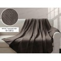 Плед Велсофт с тиснением Зигзаг 180*200 19-0812 Турецкий кофе (Л)