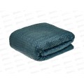 Плед Велсофт с тиснением Зигзаг 180*200 19-4118 Темный деним (Л)