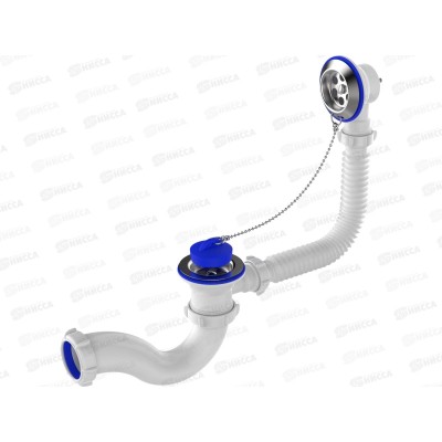 Сифон для ванны с выпуском и переливом с гт 40х40/50, V110 *45