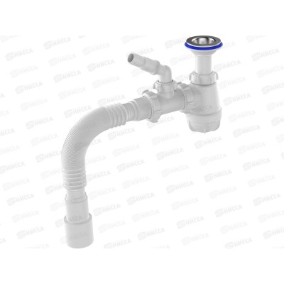 Сифон для умыв. 1 1/4"х40 удлин.горловина с мет р 40х40/50, S2045  *30