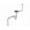 Сифон для мойки 3 1/2&quot х 40 с металлической решоткой, прямоуг/круг.перелив UB0139 *20