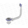 Выпуск 1 1/2" с мет. решеткой,  63ммс круг перелив, NV115 *45