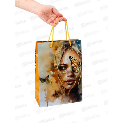 Пакет подарочный MI 22х31х10см Девушка ПКП-9160 *12