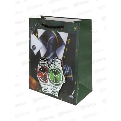 Пакет подарочный MI 30х41,5х12см Парные часы, ППК-3608 *12
