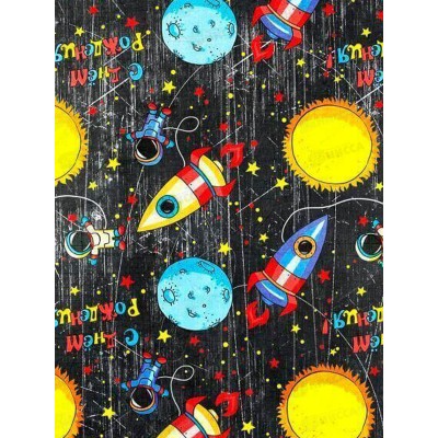 Бумага металлизированная "Космос" 0,685*10м *1/10