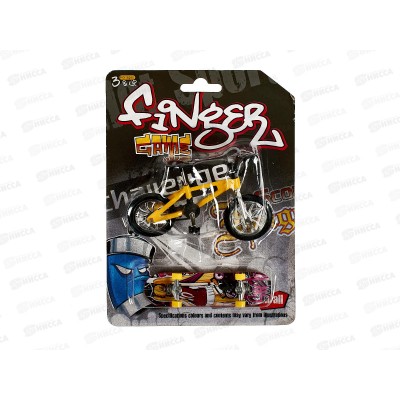 Набор "Экстремальный спорт" фингербайк, финерборд, IT110082 на блистере 14*19*4,5см Набор "Экстремальный спорт" фингербайк, финерборд, IT110082 на блистере 14*19*4,5см