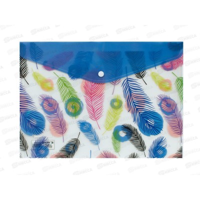 Папка с кноп. Yalong, Яркий принт  А4 160мкм. ассорти YL193916 *12