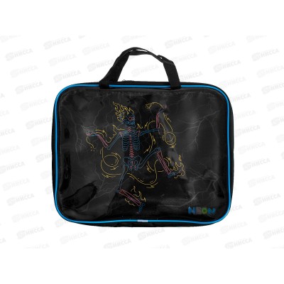 Папка-сумка на молнии ПП А4 NEON, с ручками (350х265х40мм), П-1486  *20