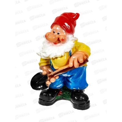 Фигура садовая из гипса &quotГном с лопатой&quot (410*260мм) арт.44