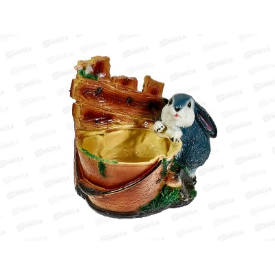 Кашпо &quotЗаяц у забора с ведром&quot (240*260мм) арт.162