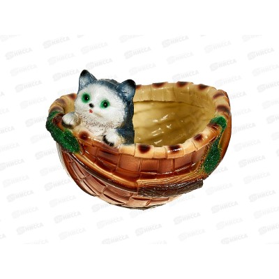 Кашпо "Кошка в лукошке" (210*240мм) арт.51 Кашпо "Кошка в лукошке" (210*240мм) арт.51