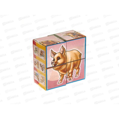 Набор из 4 кубиков &quotДомашние животные&quot (Т1837) /34