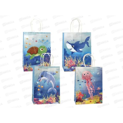 Пакет бумажный 15*21 Крафт Подводн.мир Р10846-1 *12