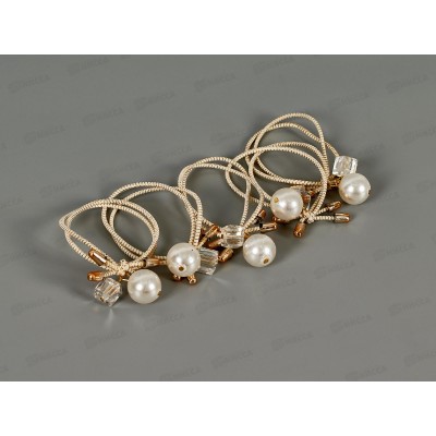 Резинка д/волос "Горный хрусталь" жемчуг люрекс №9811 (уп 4шт) Резинка д/волос "Горный хрусталь" жемчуг люрекс №9811 (уп 4шт)