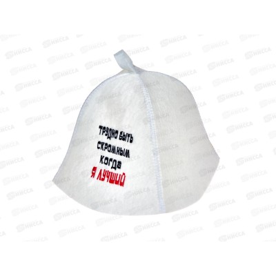Шапка "Трудно быть скромным, когда я лучший", экофетр, 20822 Шапка "Трудно быть скромным, когда я лучший", экофетр, 20822
