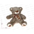 Медведь Амур 38см, МАМ-50Ф цвет-бурый, с лентой  Мила