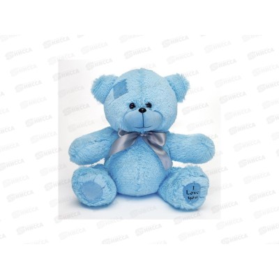 Медведь Тед 38см, Т50БР цвет-голубой, с лентой  Мила
