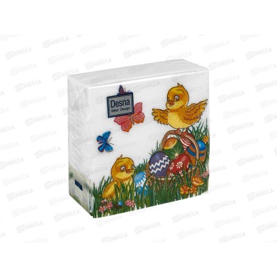 Салфетки 1сл 40л 24*24 Desna Design Цыплята, 57422 *32