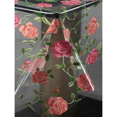 Клеенка прозрачная MIRAGE Н157 1,37м*010мм*25м с печатью Клеенка прозрачная MIRAGE Н157 1,37м*010мм*25м с печатью