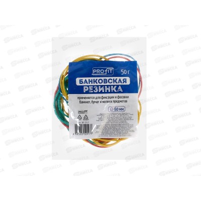 Резинка для денег Profit  50г 60мм цветная, БР-2517  *400