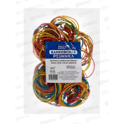 Резинка для денег Profit 200г 60мм цветная, БР-2519 *100 Резинка для денег Profit 200г 60мм цветная, БР-2519 *100
