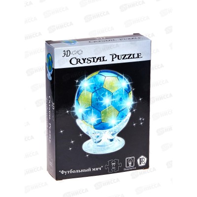 Пазл 3D Футбольный мяч 9054А 77дет. свет/звук в/к *24  гб