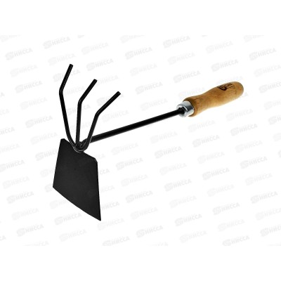 Рыхлитель комбинированный. 3-х зубый+мотыжка Premium, порошковая окраска, черенок покрыт маслом, 24-06-070 Рыхлитель комбинированный. 3-х зубый+мотыжка Premium, порошковая окраска, черенок покрыт маслом, 24-06-070