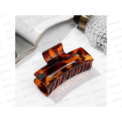 Краб  д/волос &quotЛеопардовый&quot прямой 8,5см коричневый 10309577