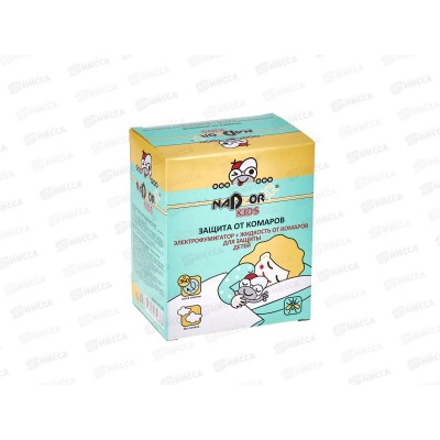 NADZOR Комплект от комаров для детей на 45 ночей (жидкость+электрофумигатор) *24