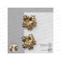 Серьги "Цветок" двойной золото 9906436 Серьги "Цветок" двойной золото 9906436