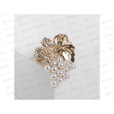 Брошь  &quotВиноград&quot мини белый 4570935