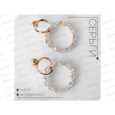 Серьги "Вспышка" два круга 5049580
