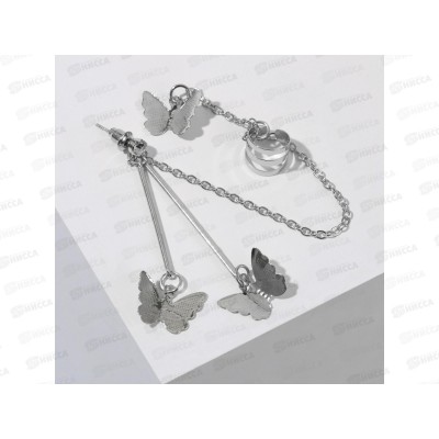 Серьги "Кафф" бабочка 7113909 Серьги "Кафф" бабочка 7113909