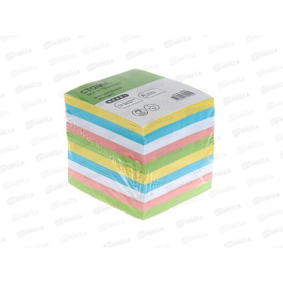 Блок д/записей СТАММ 9*9*9см Имидж,цветн.Б3-999400/Б319 *48