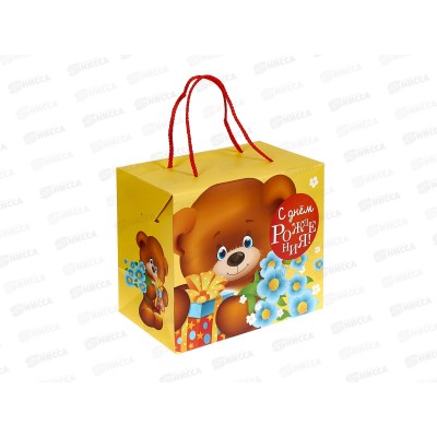 Пакет подарочный-сумка С днем рождения, ml, PВML-115898-НВ, 390086 *12