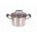 Кастрюля Венера LR02-279 нерж 18*10см 2,4л индукс дно стекл крышка