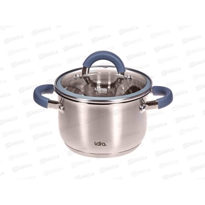 Кастрюля Lara Калипсо LR02-272 16*10,5см 2,1л индукц дно крышка стекло Кастрюля Lara Калипсо LR02-272 16*10,5см 2,1л индукц дно крышка стекло