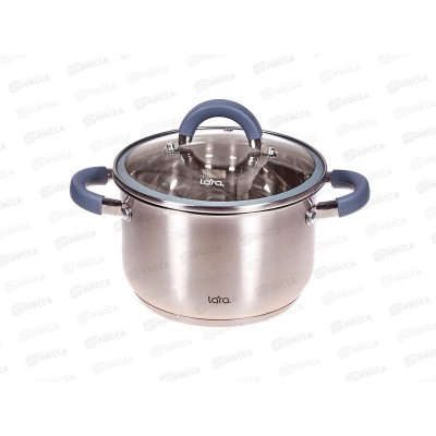 Кастрюля Lara Калипсо LR02-273 18*11,5см 2,9л индукц дно крышка стекло Кастрюля Lara Калипсо LR02-273 18*11,5см 2,9л индукц дно крышка стекло