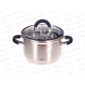 Кастрюля Lara Ника LR02-906 18*11,5см 2,9л индукц дно крышка стекло