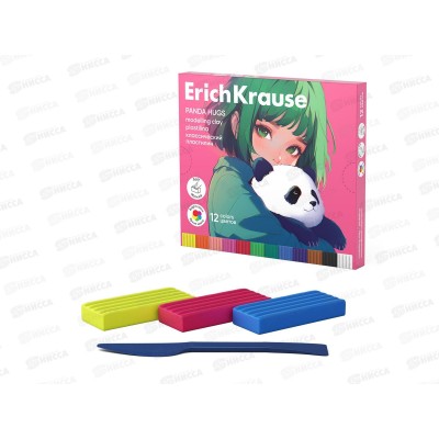 Пластилин 12цв 180г EK Panda Hugs, 62976 *8/120 Пластилин 12цв 180г EK Panda Hugs, 62976 *8/120