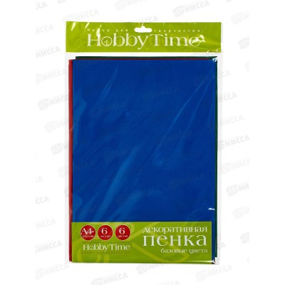 Фоамиран АЛЬТ базовые цвета 6л/6цв, 11-406-160 *20