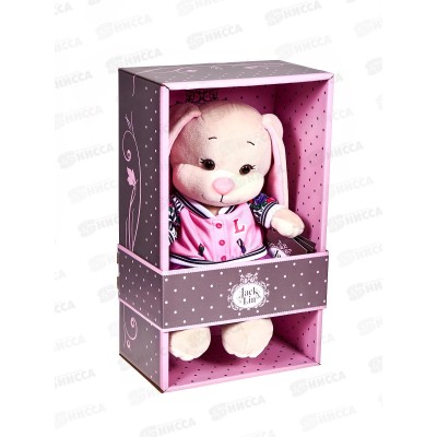 Зайка Jack&Lin Лин в бомбере с цветами 20см JL-02202304-20 коробка