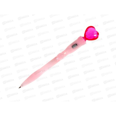 Ручка шар. MAZARI Heart синяя, 0.7мм,с подсвет. M-7864-70 *36