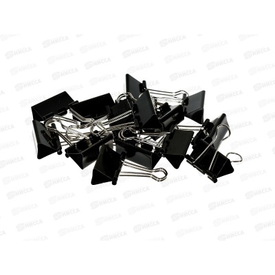 Зажим д/бумаг 32мм 10шт BURO черный, 1643744  *20